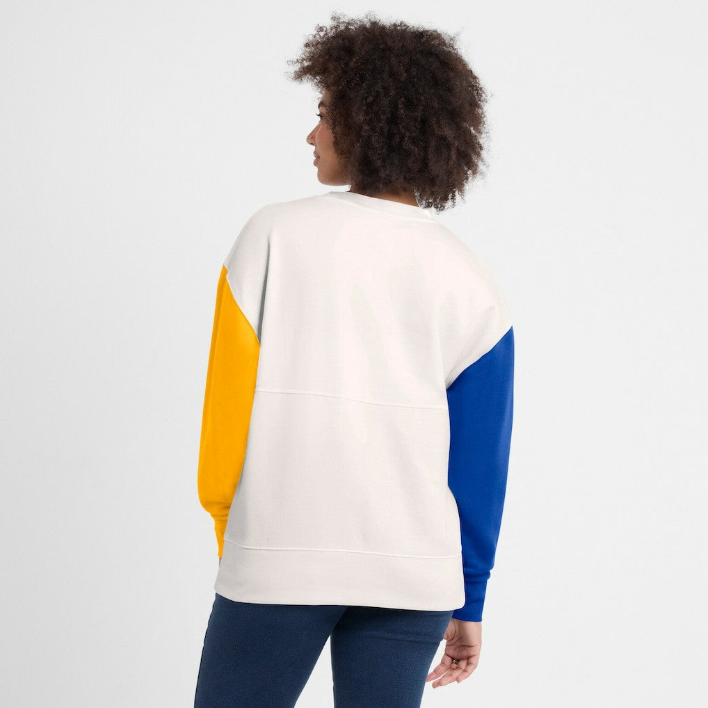 Women's Colorblock Primary Logo Pullover Sweatshirt - Los Angeles Rams
