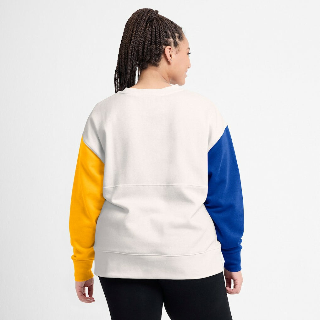 Women's Colorblock Primary Logo Pullover Sweatshirt - Los Angeles Rams