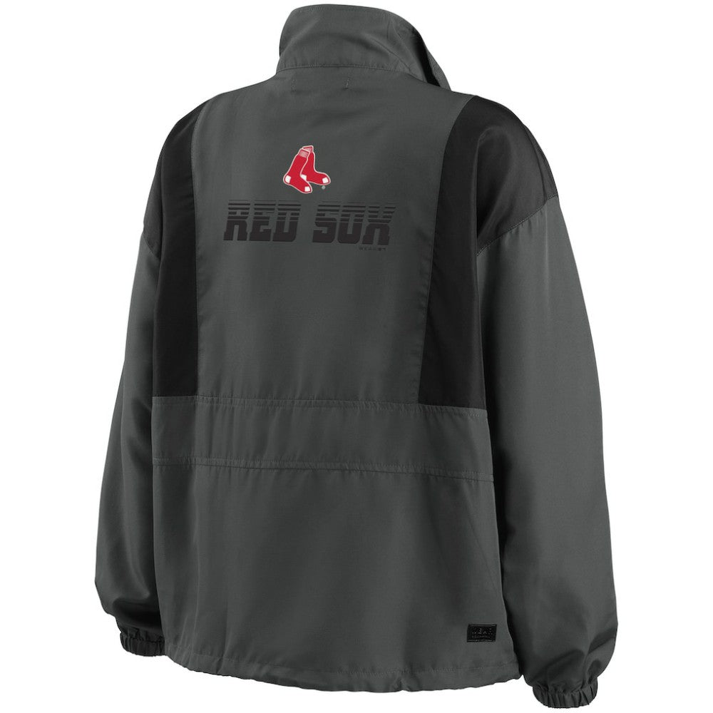 MLB Boston Red Sox WEAR by Erin Andrews Women's Packable Half-Zip Jacket