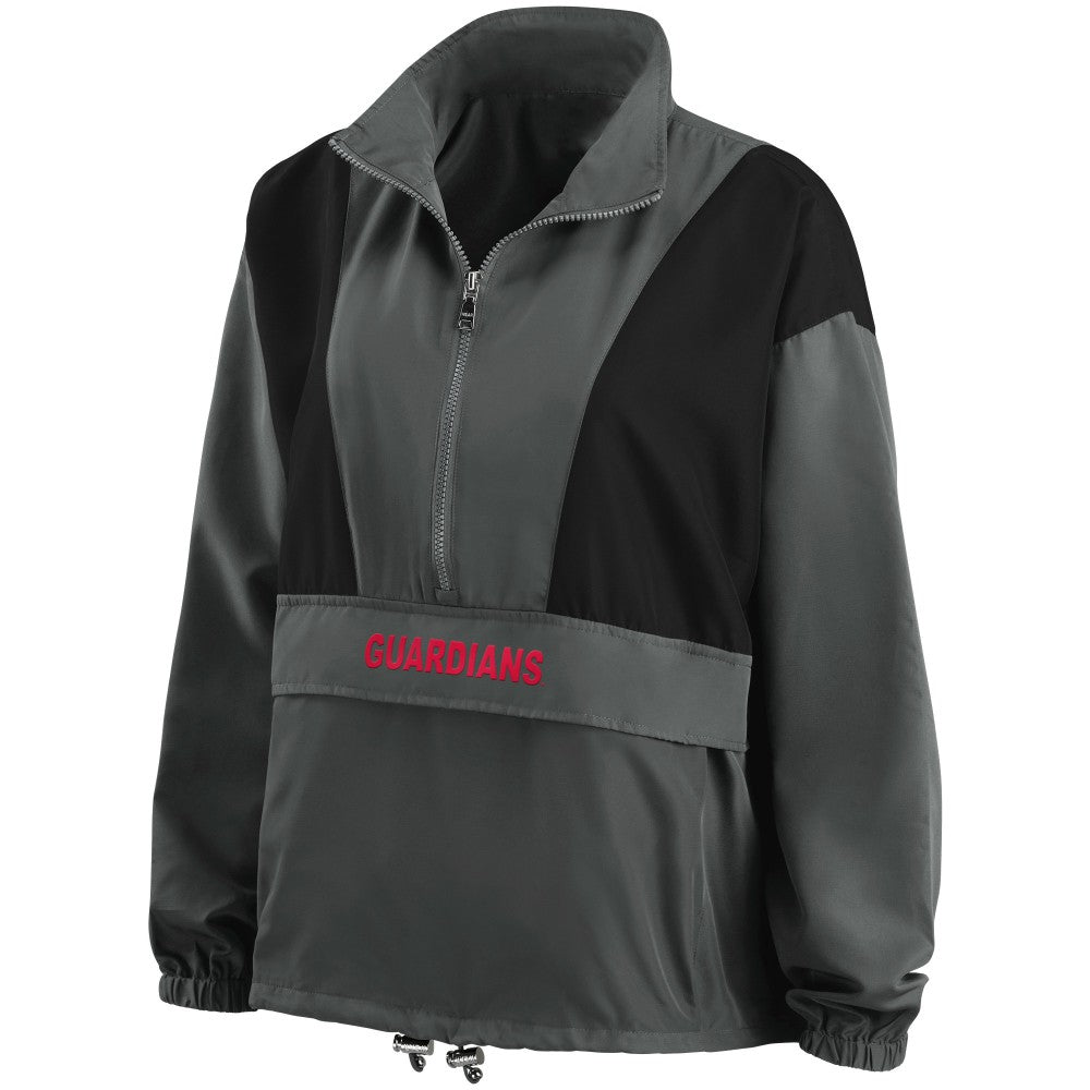 MLB Cleveland Guardians WEAR by Erin Andrews Women's Packable Half-Zip Jacket