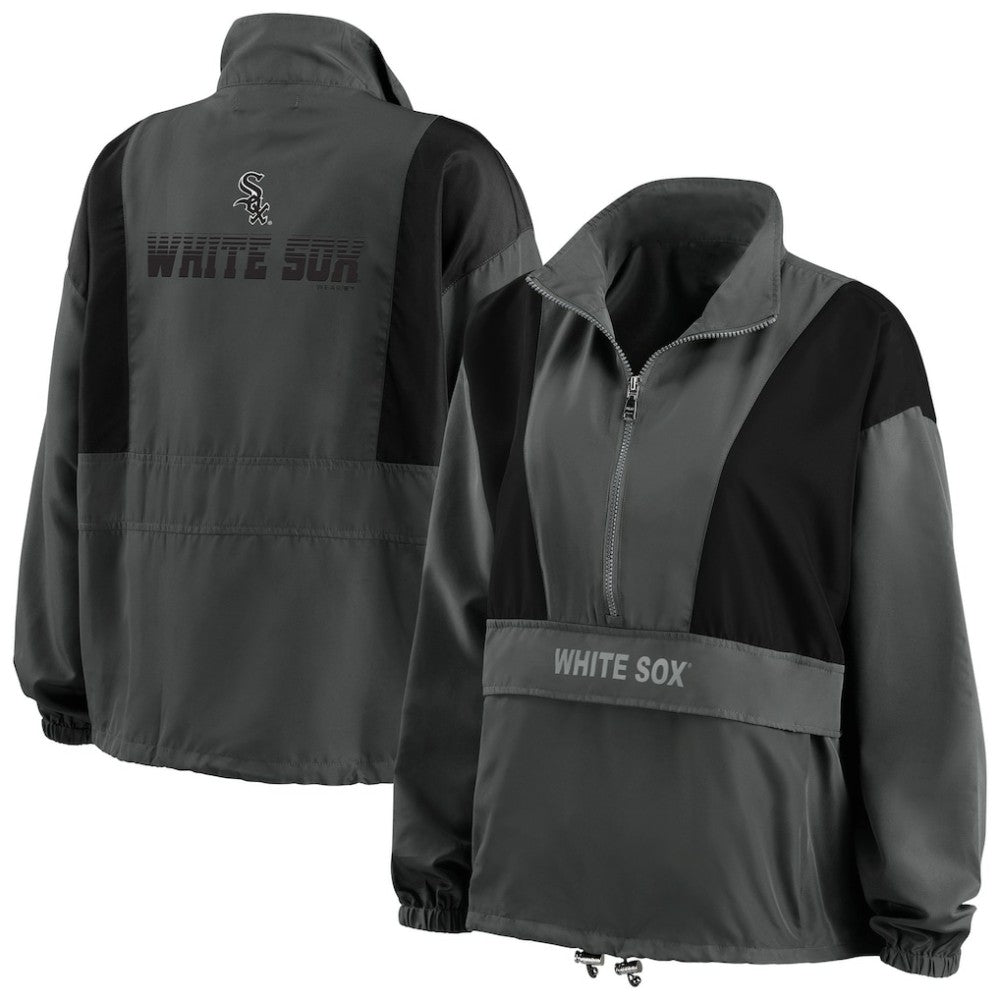MLB Chicago White Sox WEAR by Erin Andrews Women's Packable Half-Zip Jacket