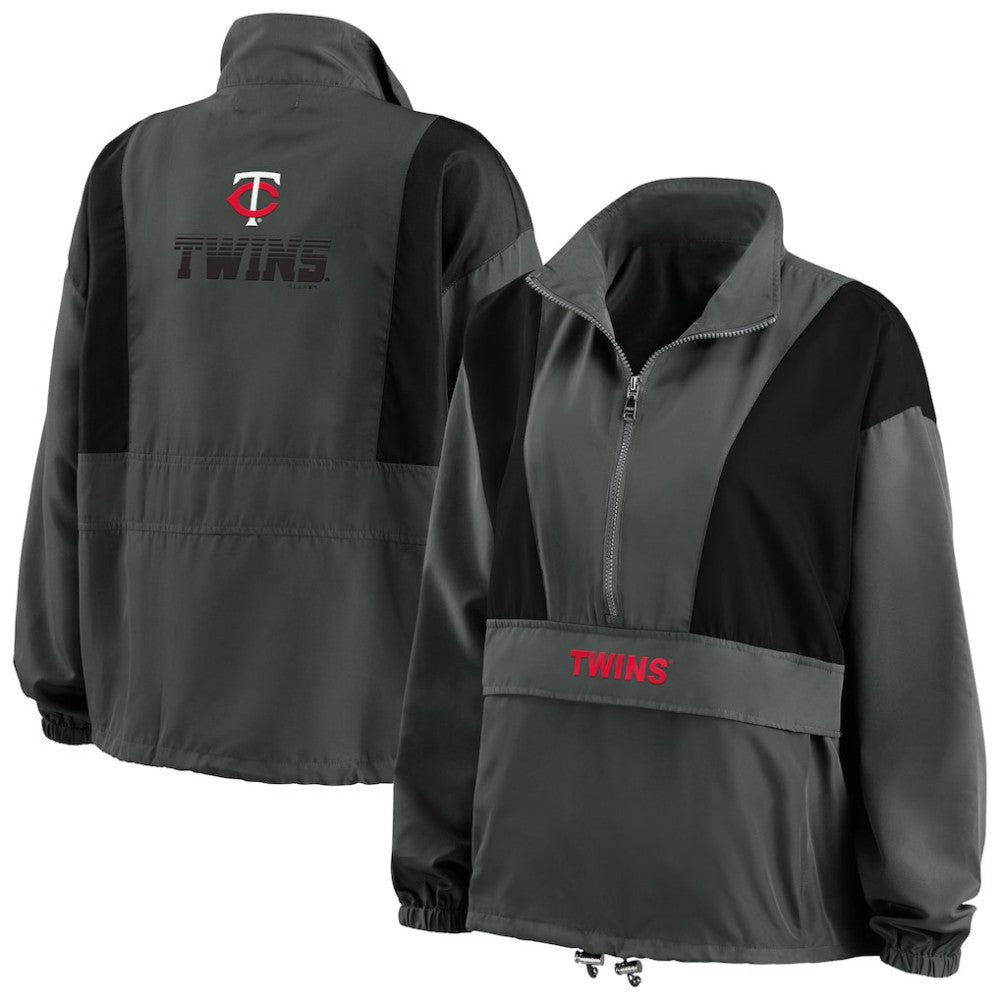 MLB Minnesota Twins WEAR by Erin Andrews Women's Packable Half-Zip Jacket