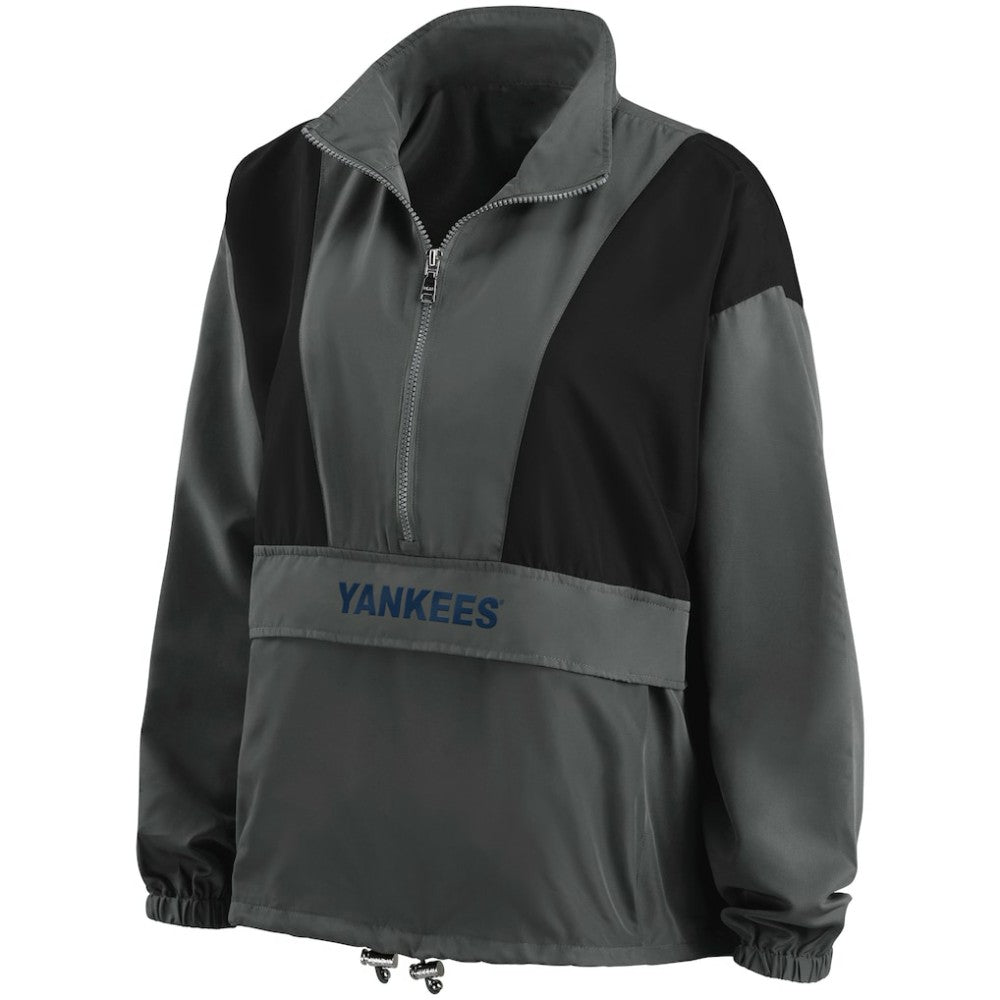 MLB New York Yankees WEAR by Erin Andrews Women's Packable Half-Zip Jacket