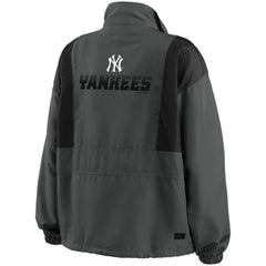 MLB New York Yankees WEAR by Erin Andrews Women's Packable Half-Zip Jacket