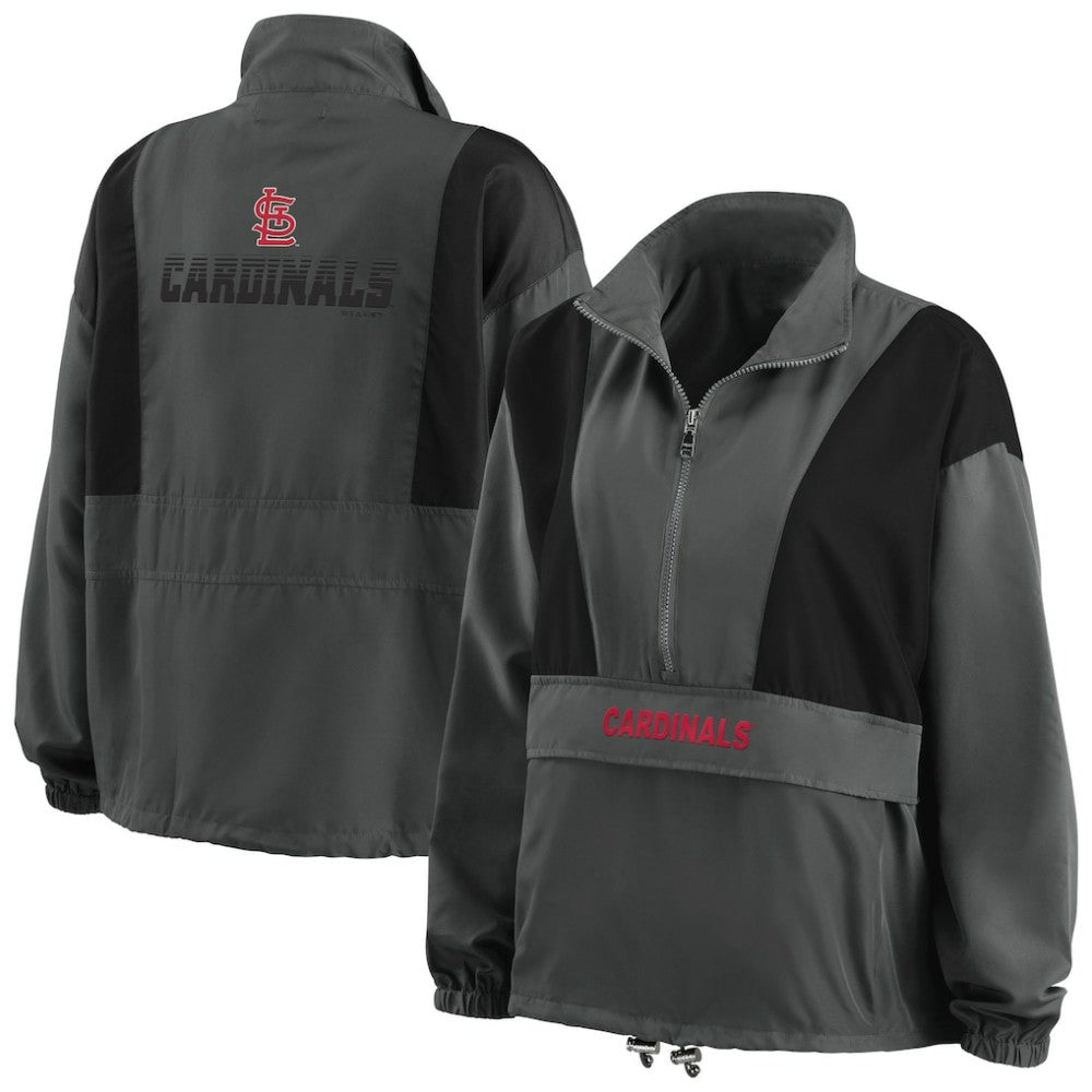 MLB St. Louis Cardinals WEAR by Erin Andrews Women's Packable Half-Zip Jacket