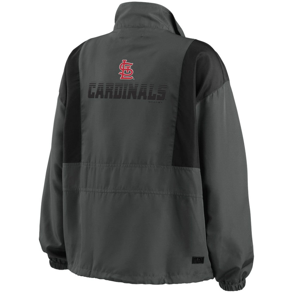 MLB St. Louis Cardinals WEAR by Erin Andrews Women's Packable Half-Zip Jacket