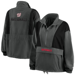 MLB Washington Nationals WEAR by Erin Andrews Women's Packable Half-Zip Jacket