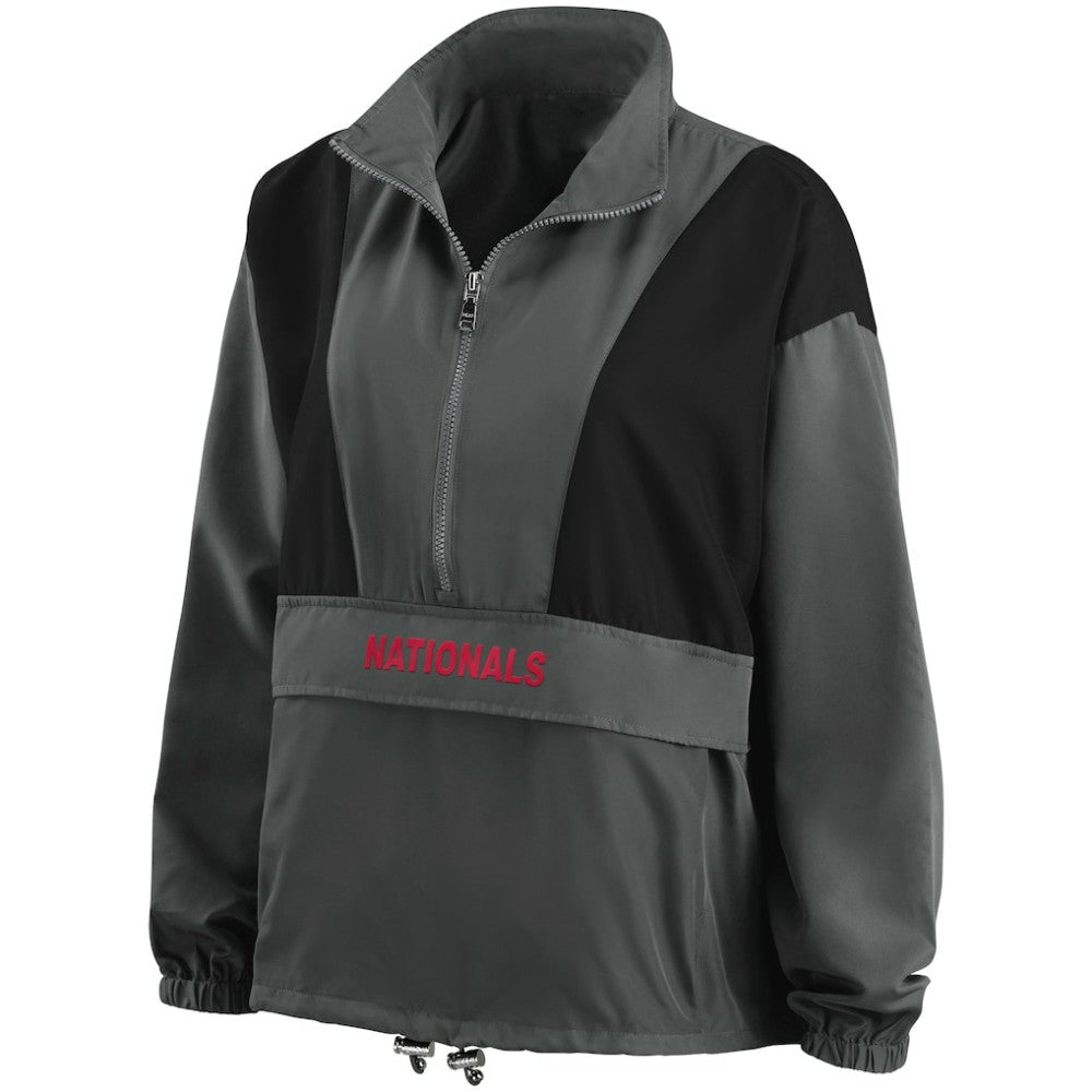 MLB Washington Nationals WEAR by Erin Andrews Women's Packable Half-Zip Jacket