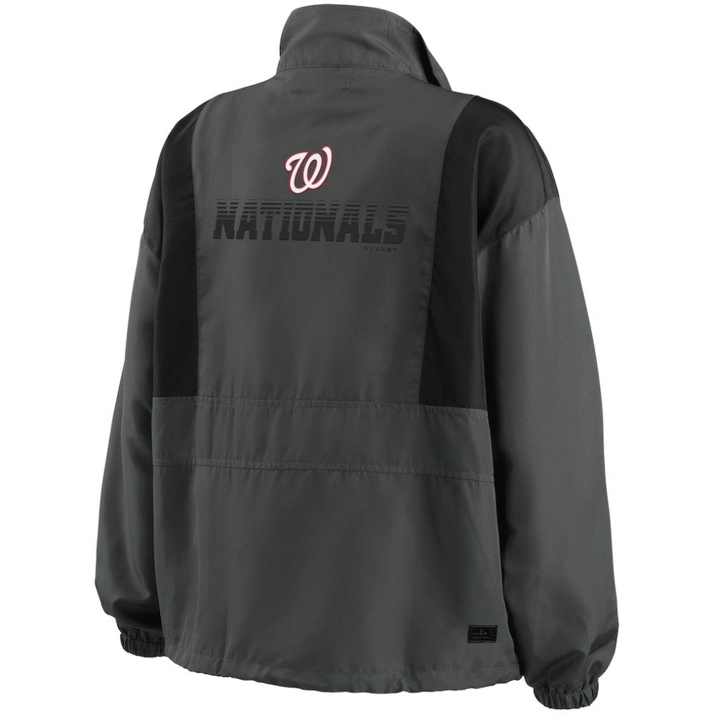 MLB Washington Nationals WEAR by Erin Andrews Women's Packable Half-Zip Jacket
