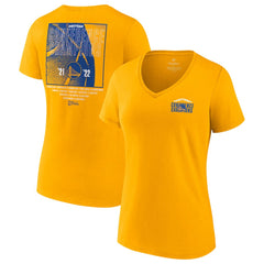 NBA Golden State Warriors Women's 2022 Western Conference Champions Balanced Attack Roster V-Neck T-Shirt sale