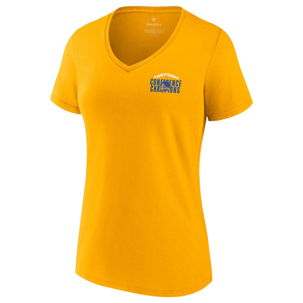 NBA Golden State Warriors Women's 2022 Western Conference Champions Balanced Attack Roster V-Neck T-Shirt sale