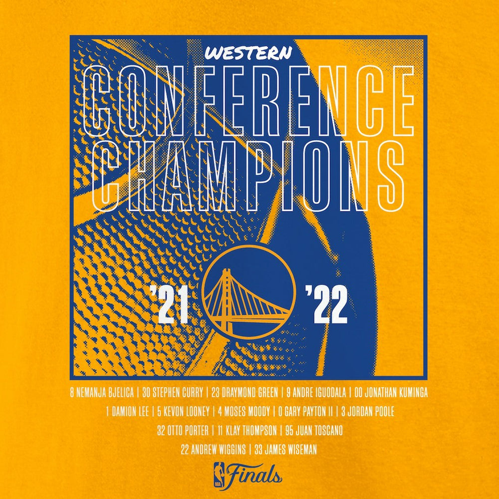 NBA Golden State Warriors Women's 2022 Western Conference Champions Balanced Attack Roster V-Neck T-Shirt sale