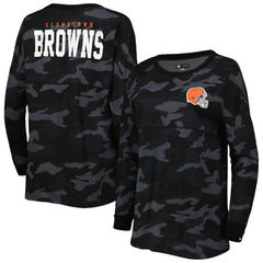 Women's Camo Long Sleeve T-Shirt - Cleveland Browns