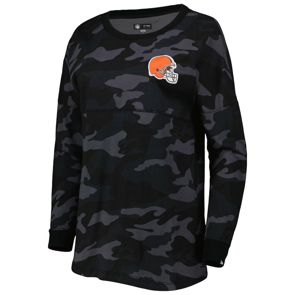 Women's Camo Long Sleeve T-Shirt - Cleveland Browns