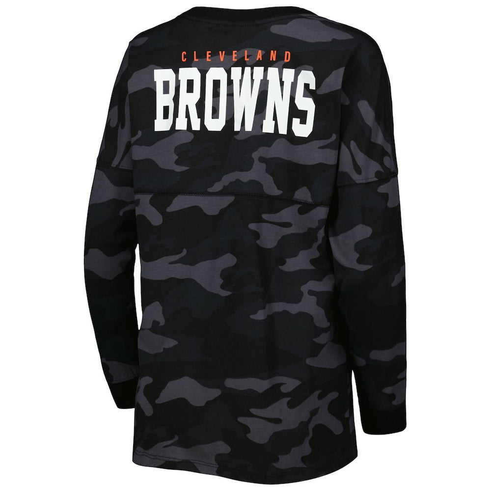 Women's Camo Long Sleeve T-Shirt - Cleveland Browns