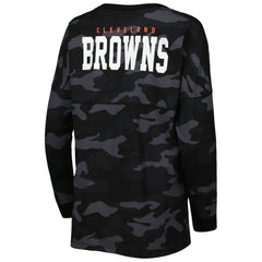Women's Camo Long Sleeve T-Shirt - Cleveland Browns