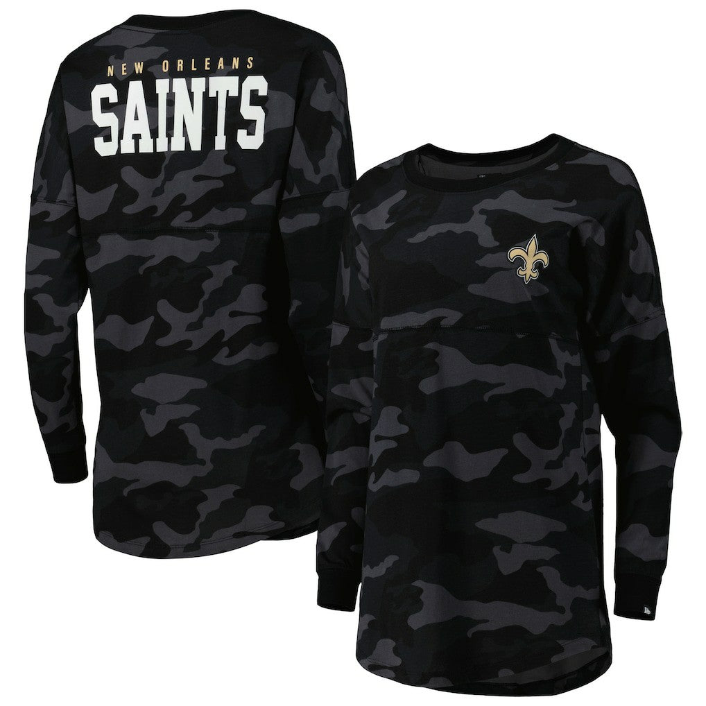 Women's Camo Long Sleeve T-Shirt - New Orleans Saints