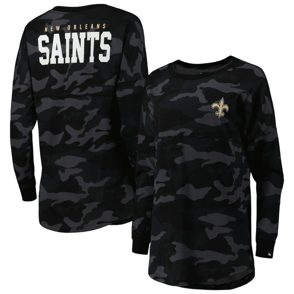 Women's Camo Long Sleeve T-Shirt - New Orleans Saints