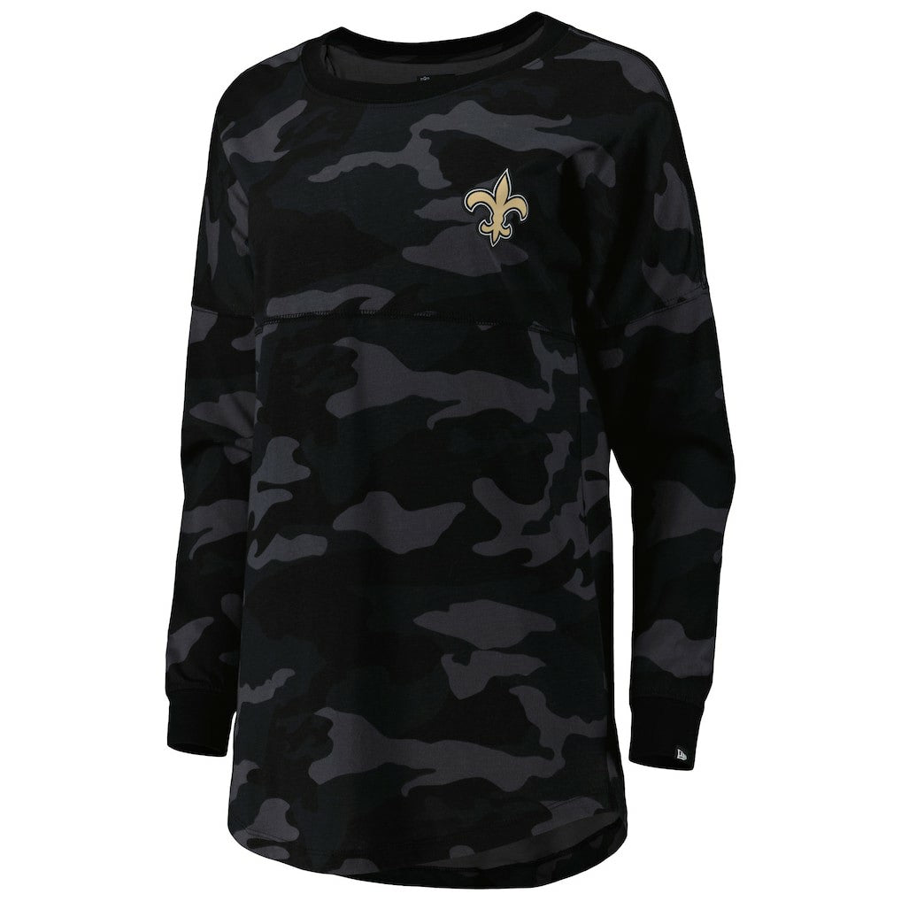 Women's Camo Long Sleeve T-Shirt - New Orleans Saints