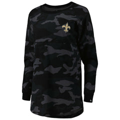 Women's Camo Long Sleeve T-Shirt - New Orleans Saints