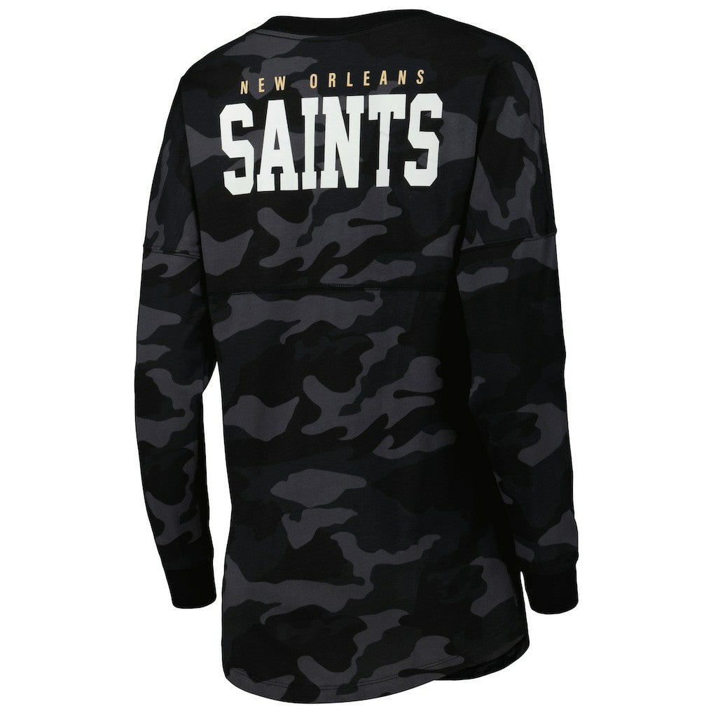 Women's Camo Long Sleeve T-Shirt - New Orleans Saints