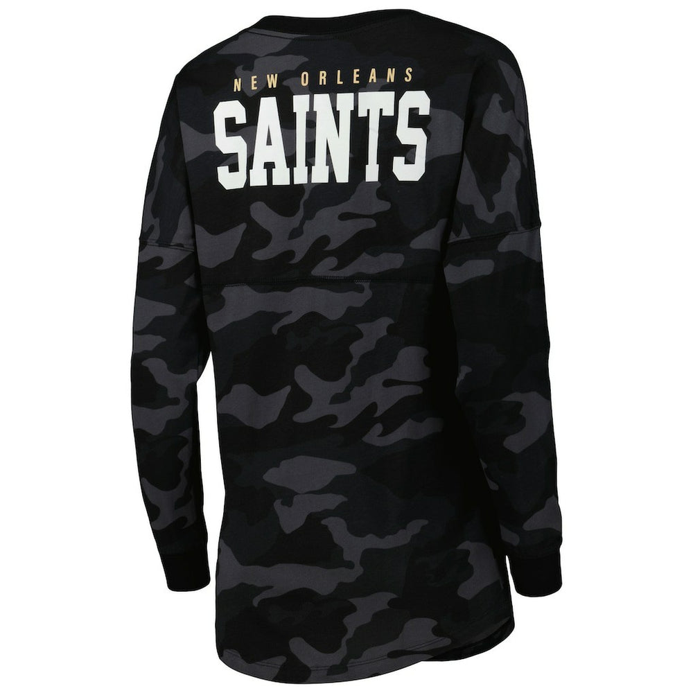 Women's Camo Long Sleeve T-Shirt - New Orleans Saints