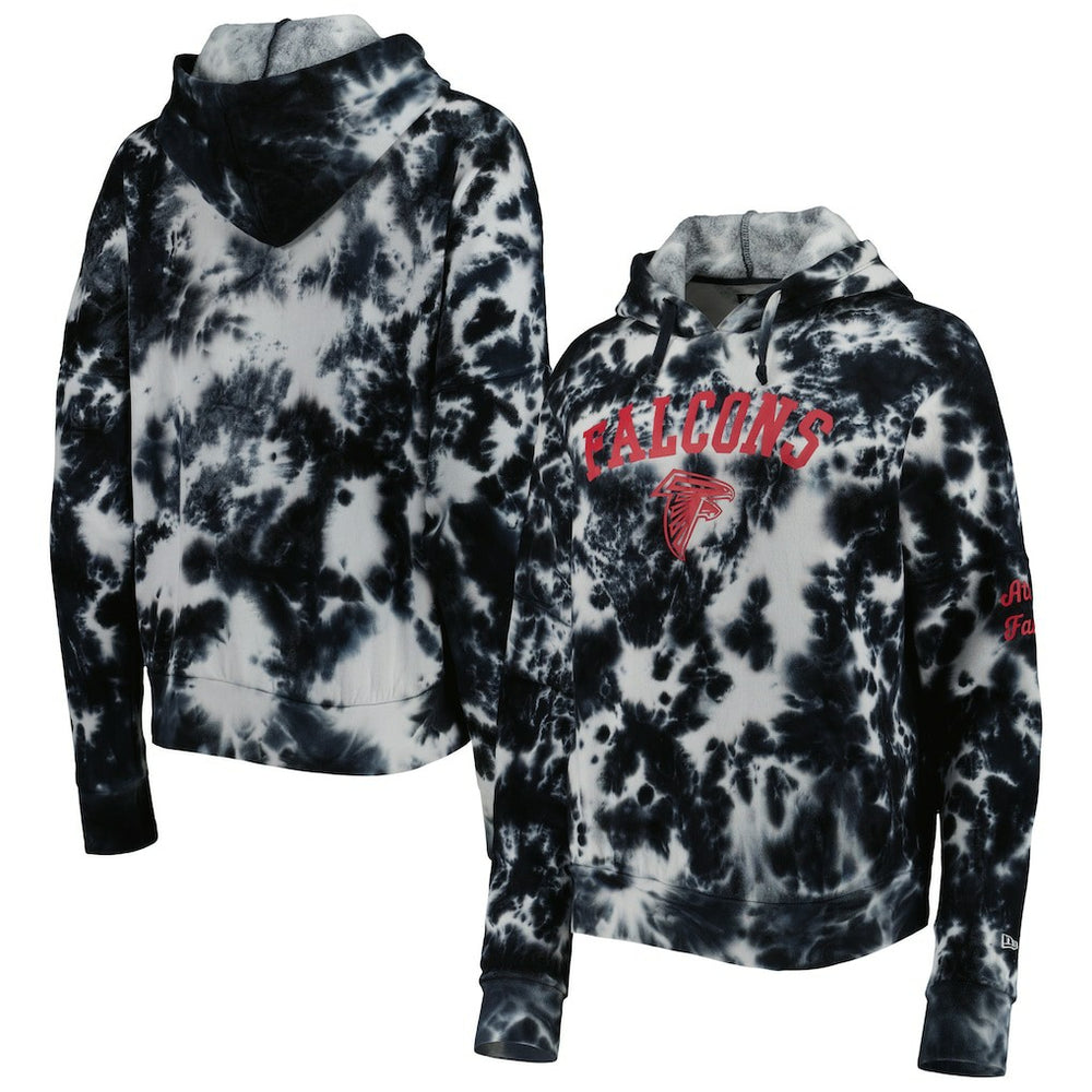 Women's Cloud Dye Fleece Pullover Hoodie - Atlanta Falcons