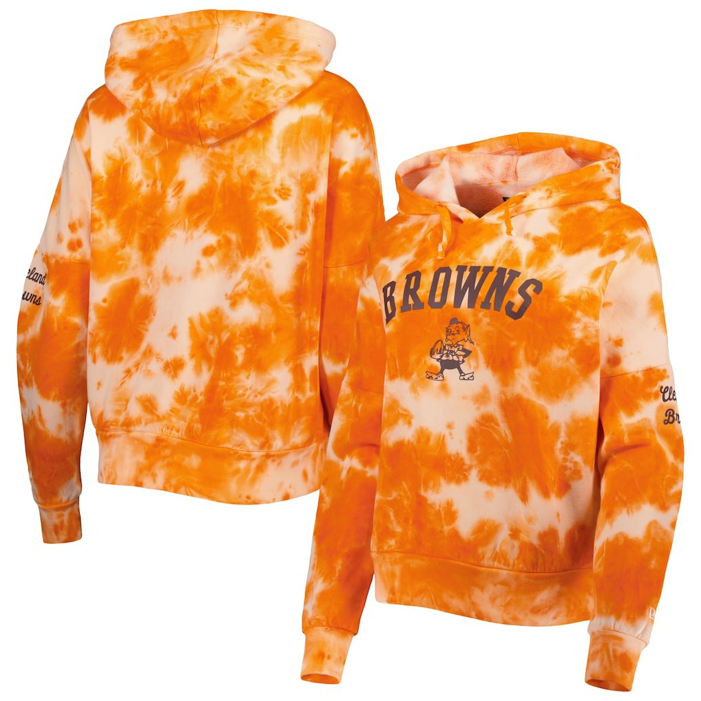 Women's Cloud Dye Fleece Pullover Hoodie - Cleveland Browns