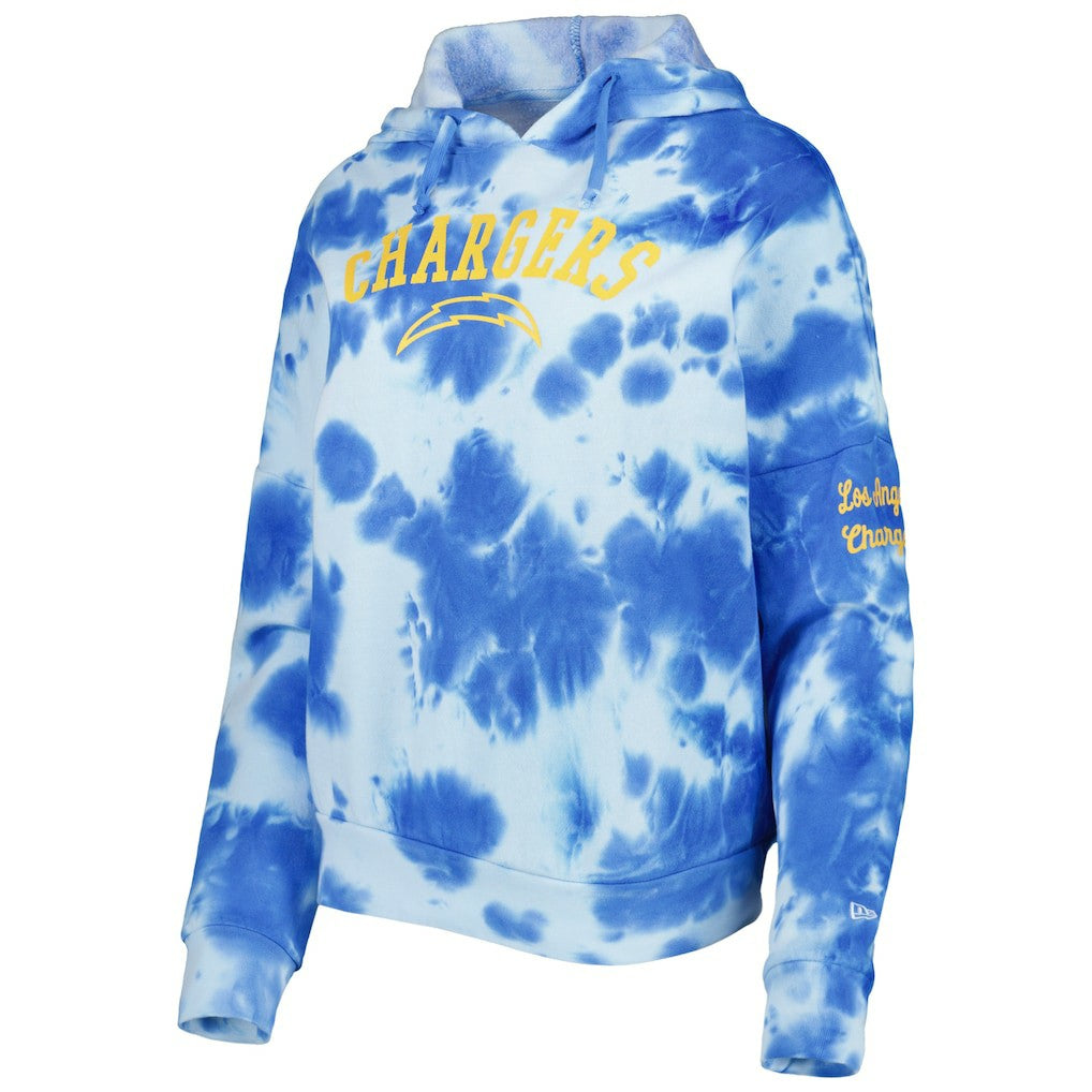 Women's Cloud Dye Fleece Pullover Hoodie - Los Angeles Chargers