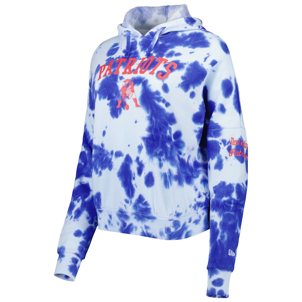 Women's Cloud Dye Fleece Pullover Hoodie - New England Patriots