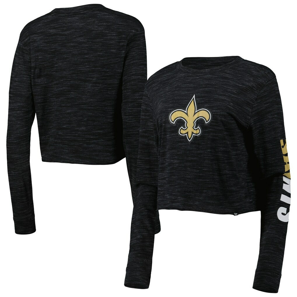 Women's Crop Long Sleeve T-Shirt - New Orleans Saints