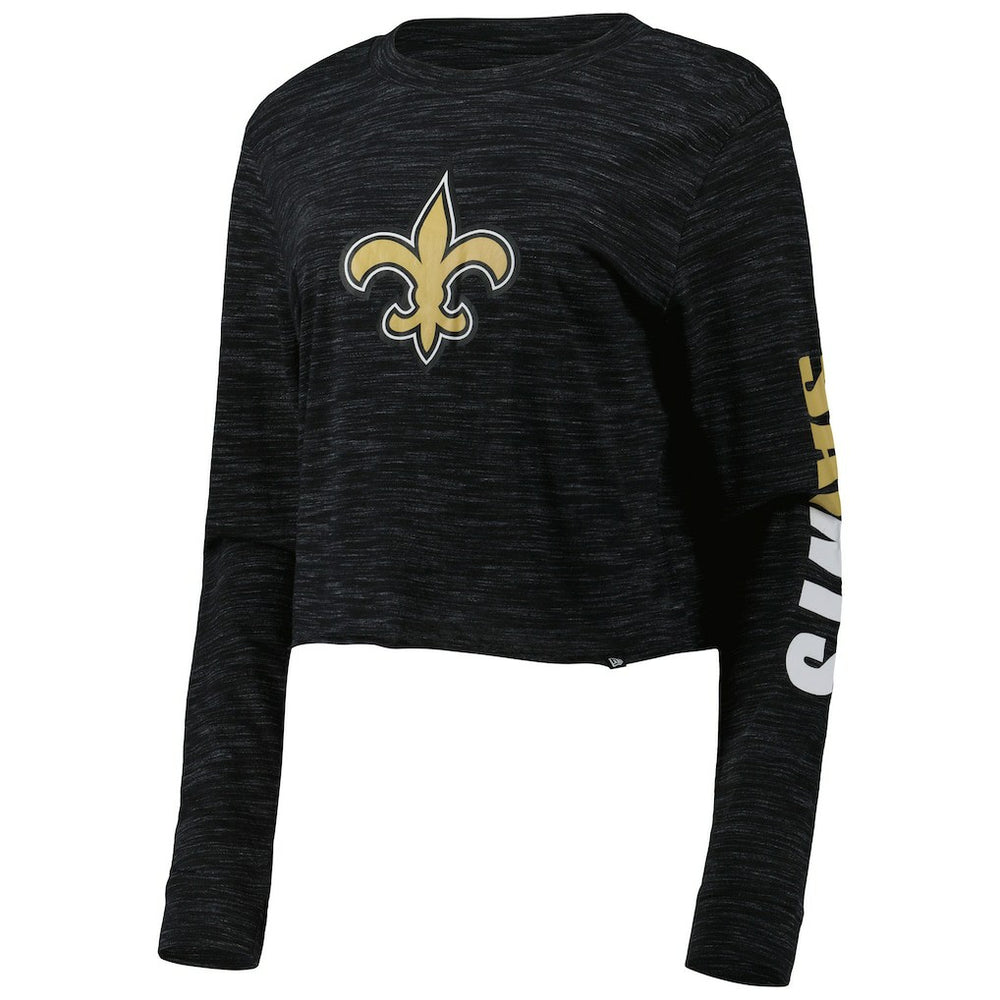 Women's Crop Long Sleeve T-Shirt - New Orleans Saints