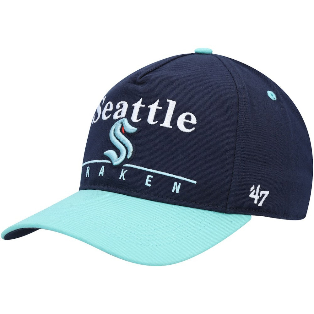 NHL Deep Sea Blue/Light Blue Seattle Kraken '47 Super Hitch Adjustable Snapback Hat