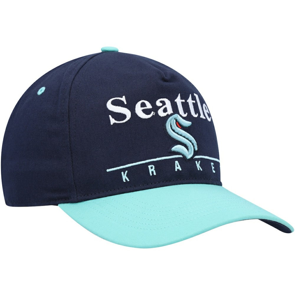 NHL Deep Sea Blue/Light Blue Seattle Kraken '47 Super Hitch Adjustable Snapback Hat