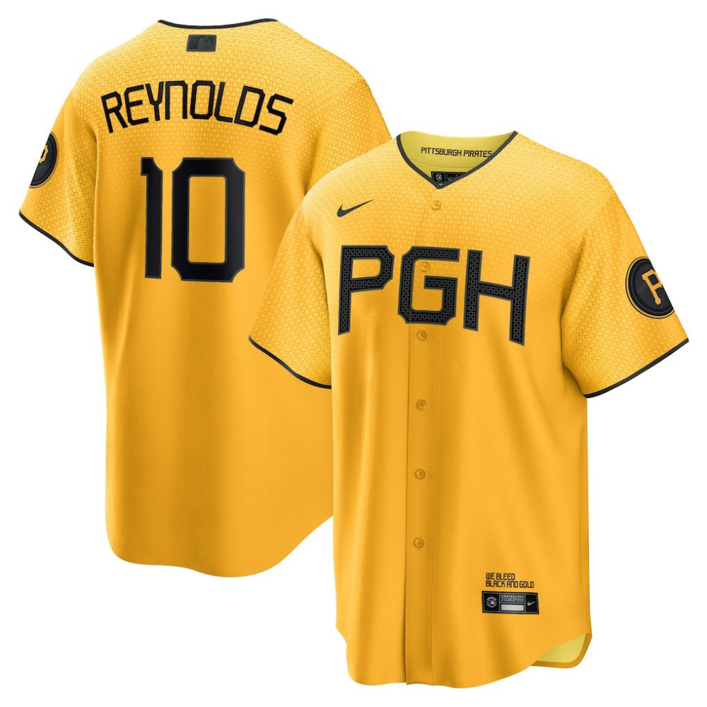 MLB Bryan Reynolds Pittsburgh Pirates Nike City Connect Replica Player Jersey