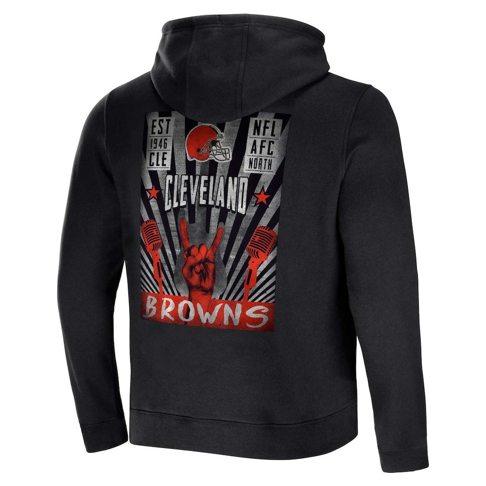 NFL x Darius Rucker Collection Rocker Full-Zip Hoodie - Cleveland Browns