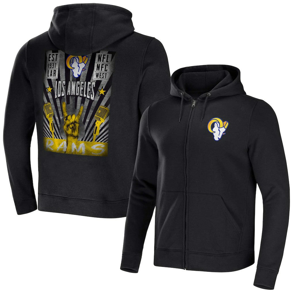 NFL x Darius Rucker Collection Rocker Full-Zip Hoodie - Los Angeles Rams