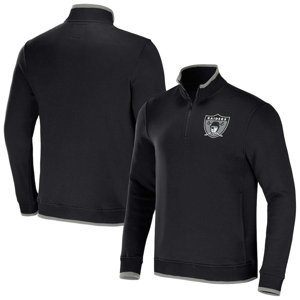 NFL x Darius Rucker Collection Logo Quarter-Zip Top - Las Vegas Raiders