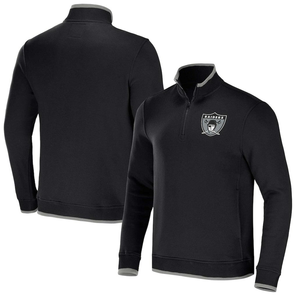 NFL x Darius Rucker Collection Logo Quarter-Zip Top - Las Vegas Raiders