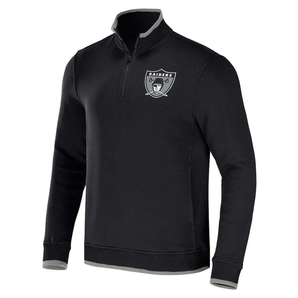 NFL x Darius Rucker Collection Logo Quarter-Zip Top - Las Vegas Raiders