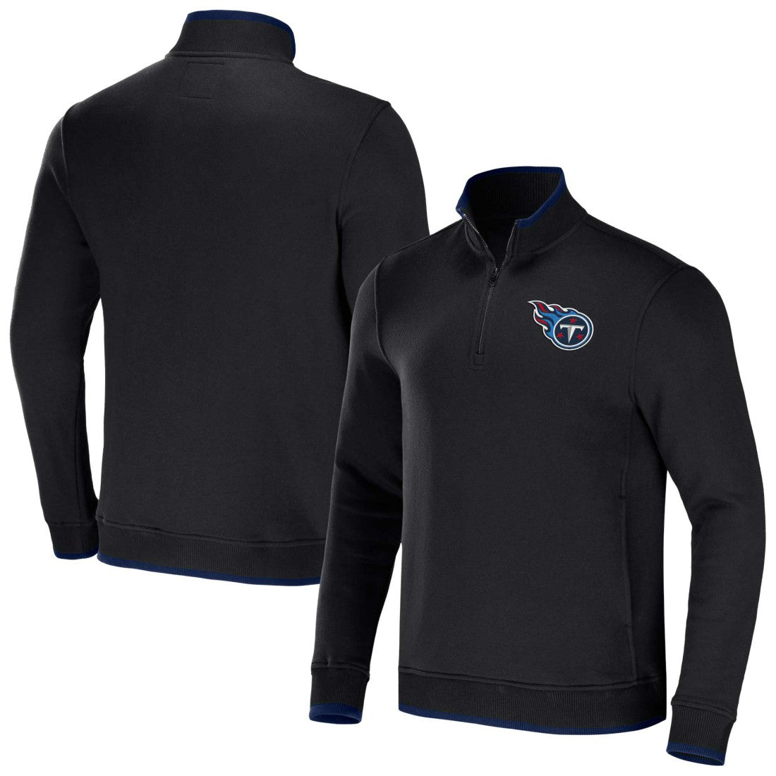 NFL x Darius Rucker Collection Logo Quarter-Zip Top - Tennessee Titans