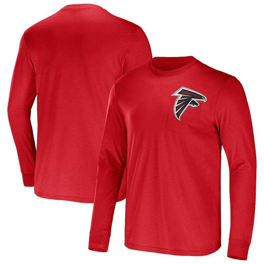 NFL x Darius Rucker Collection Team Long Sleeve Pocket T-Shirt - Atlanta Falcons