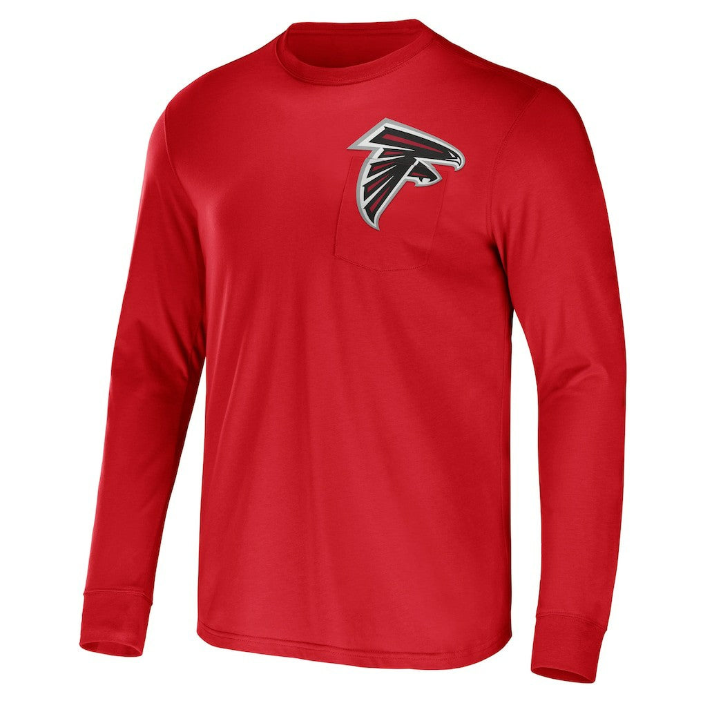 NFL x Darius Rucker Collection Team Long Sleeve Pocket T-Shirt - Atlanta Falcons