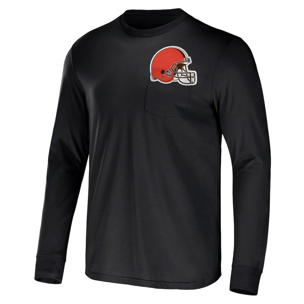 NFL x Darius Rucker Collection Team Long Sleeve Pocket T-Shirt - Cleveland Browns