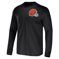 NFL x Darius Rucker Collection Team Long Sleeve Pocket T-Shirt - Cleveland Browns