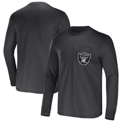 NFL x Darius Rucker Collection Team Long Sleeve Pocket T-Shirt - Las Vegas Raiders
