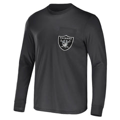 NFL x Darius Rucker Collection Team Long Sleeve Pocket T-Shirt - Las Vegas Raiders