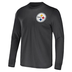 NFL x Darius Rucker Collection Team Long Sleeve Pocket T-Shirt - Pittsburgh Steelers