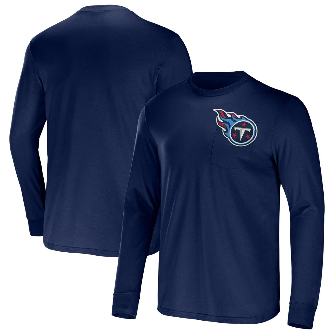 NFL x Darius Rucker Collection Team Long Sleeve Pocket T-Shirt - Tennessee Titans