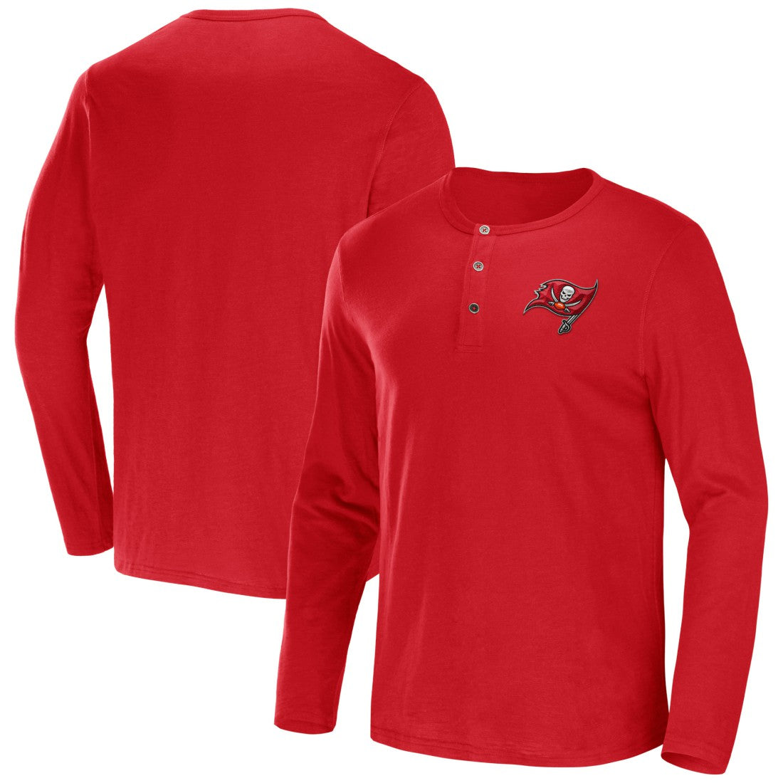 NFL x Darius Rucker Collection Slub Jersey Henley Long Sleeve T-Shirt - Tampa Bay Buccaneers